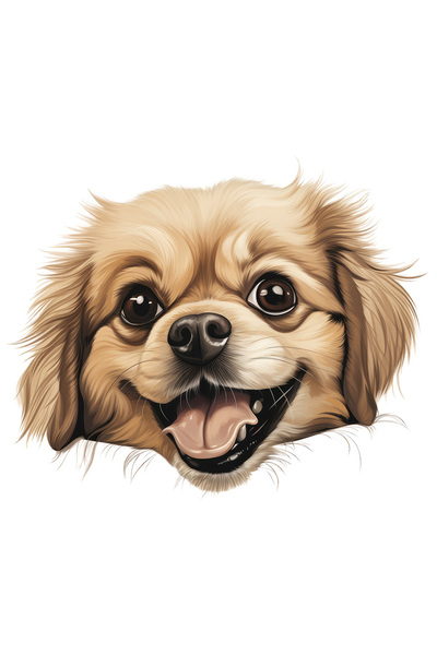 StoryGift Romania Sticker Adeziv 90CM cu un catel vesel, ilustratie, pentru i...