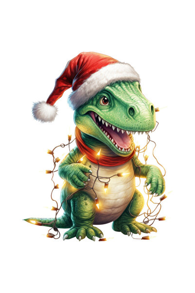 StoryGift Romania Sticker Eticheta 50CM cu un pui de dinozaur care poarta o c...