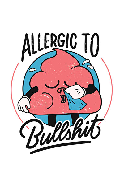 StoryGift Romania Sticker Eticheta 40CM Cu Mesaj In Engleza Allergic To Bulls...