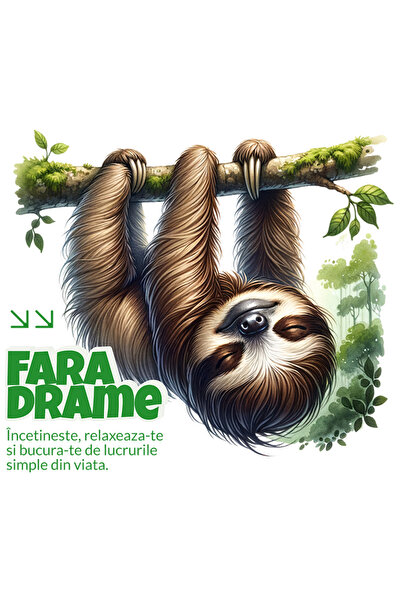 StoryGift Romania Sticker Eticheta 50CM Adeziv Animal lenes dormind text fara...