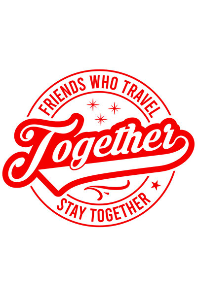 StoryGift Romania Sticker Adeziv 90CM Exterior cu mesajul "Friends who travel...