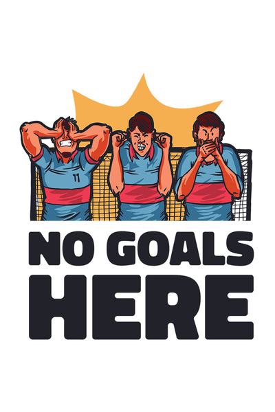 StoryGift Romania Sticker Adeziv 90CM Cu Mesaj In Engleza No Goals here, Niciun Gol Aici, Poarta, Meme, Fotbal,