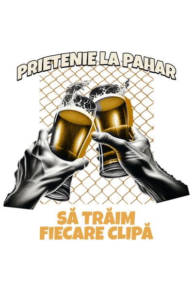 StoryGift Romania Sticker Autocolant 70CM Adeziv Prietenie la pahar! Sa traim...
