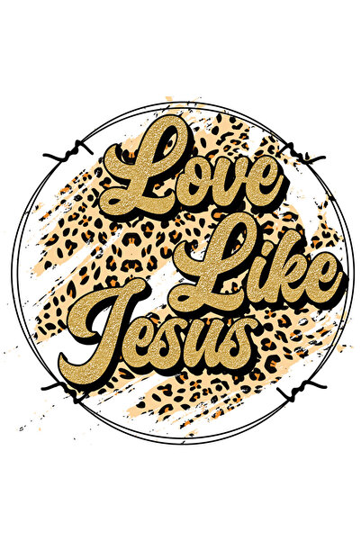 StoryGift Romania Sticker Eticheta 40CM cu mesajul "Love like Jesus", religie...