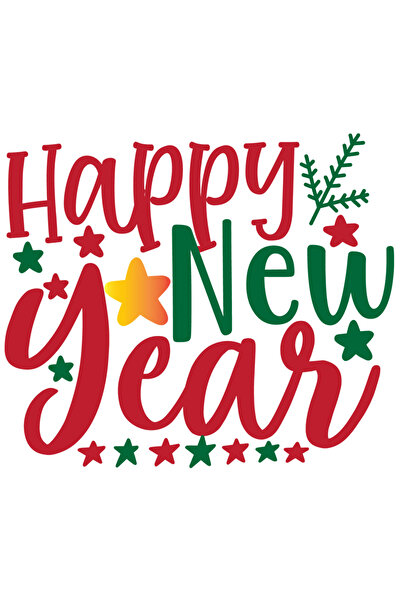 StoryGift Romania Sticker Eticheta 40CM Cu Mesajul Happy New Year, Revelion, ...