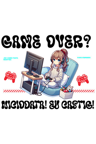 StoryGift Romania Sticker Adeziv Fata Stil Anime Jocuri Video Text Haios Eu N...