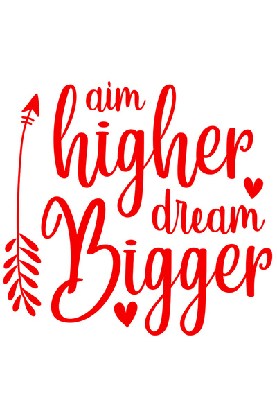 StoryGift Romania Sticker Exterior cu inimioare si o sageata cu mesaj care te indeamna sa tintesti mai sus s