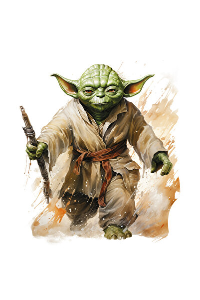 StoryGift Romania Sticker Eticheta 40CM Cu Yoda, Jedi, Sci Fi, Razboiul Stele...