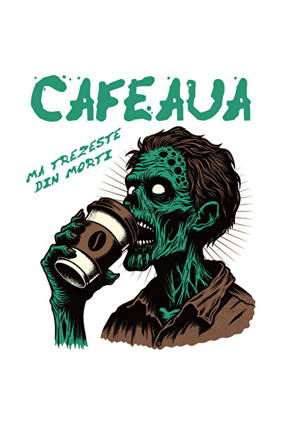 StoryGift Romania Sticker Eticheta 40CM cu Zombie Hallowen, Infricosator Cafe...