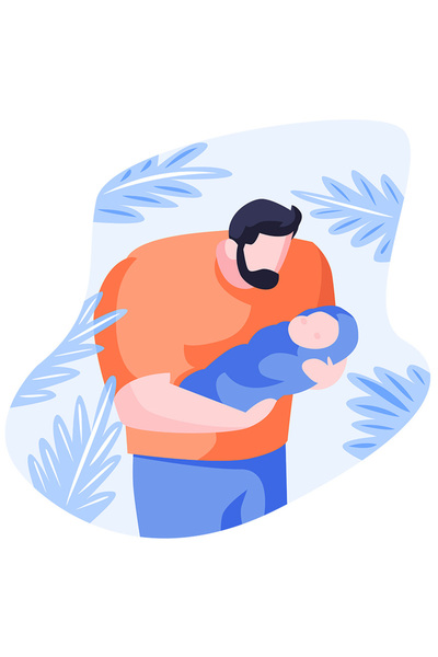 StoryGift Romania Sticker Autocolant 70CM Cu Parinte, Tata, Bebelus, cu Margi...