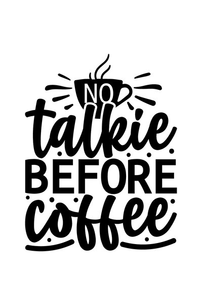 StoryGift Romania Sticker Eticheta 40CM Exterior cu textul "No talkie before ...