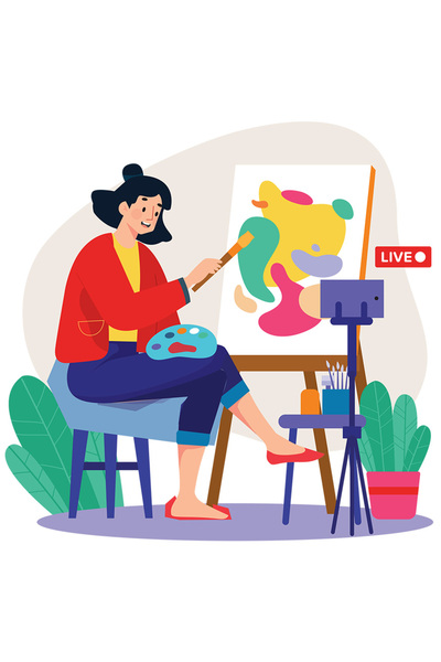 StoryGift Romania Sticker Cu Pictura, Artisti, Vlog, Sevalet, Cu Margini Albe, Pvc Vinyl 70 Cm