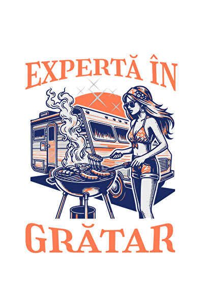 StoryGift Romania Sticker Adeziv 90CM Adeziv experta în gratar femeie camping...