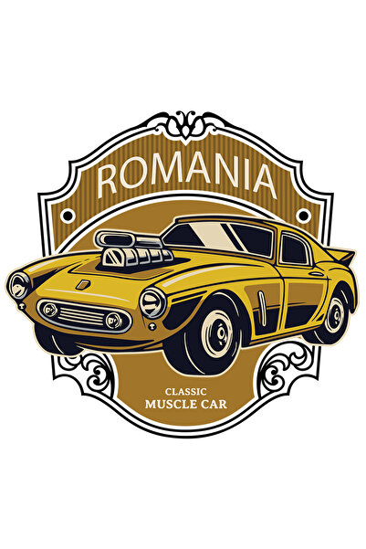 StoryGift Romania Sticker Adeziv 90CM Cu Masina Modificata, Romania, Emblema,...