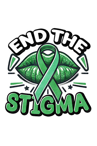 StoryGift Romania Sticker Eticheta 40CM cu mesajul "End the stigma", stilul h...