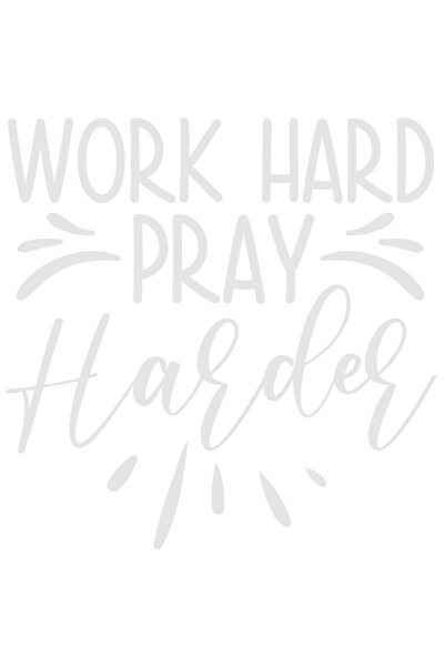 StoryGift Romania Sticker Autocolant 70CM Exterior cu textul "Work hard, pray...