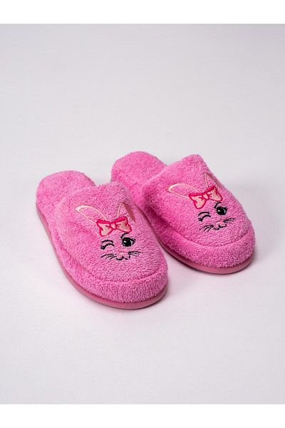 Ender Home Rabbit Embroidered Children's Towel Slippers