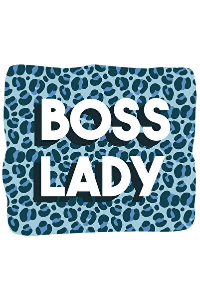 StoryGift Romania Sticker Autocolant 70CM Pentru Cea Mai Buna Sefa, Boss Lady, cu Margini Albe, PVC Vinyl 70 cm