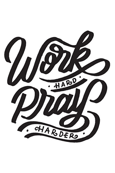 StoryGift Romania Sticker Eticheta 40CM Cu Mesaj Motivational Work Hard Pray ...