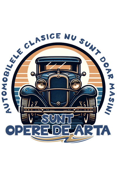 StoryGift Romania Sticker Autocolant 70CM Adeziv automobilele clasice sunt opera de arta masina cu Margini Albe,