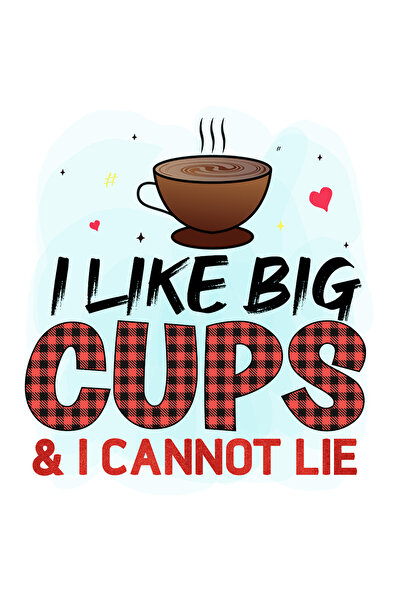 StoryGift Romania Sticker Autocolant 70CM cu mesajul "I like big cups & I can...