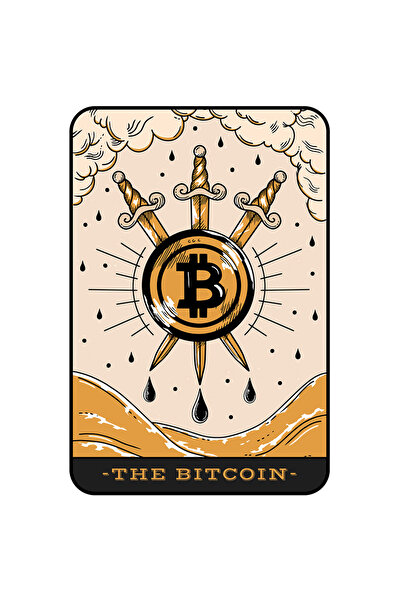 StoryGift Romania Sticker Adeziv 90CM Cu Carte Tarot, Bitcoin Strapuns De Tre...