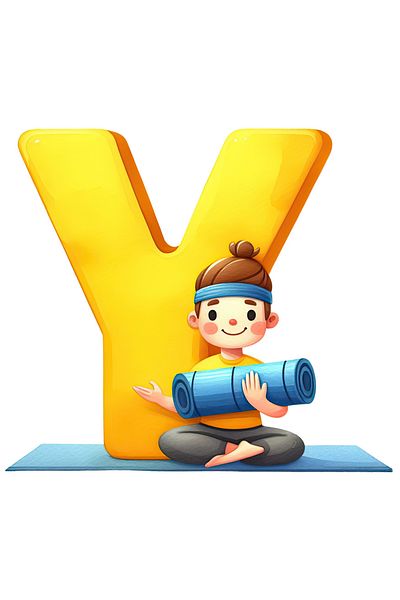 StoryGift Romania Sticker Autocolant 70CM cu un om care se pregateste pentru o sedinta de Yoga, ilustratie, lite