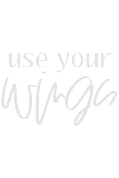 StoryGift Romania Sticker Eticheta 40CM Exterior cu textul "Use your wings" - foloseste-ti aripile , Vinyl Alb, 40 cm