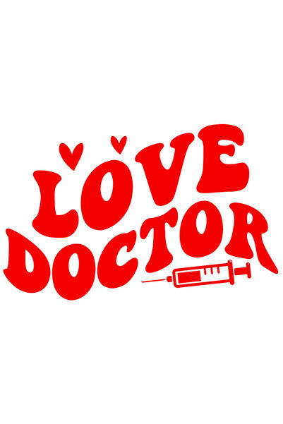 StoryGift Romania Sticker Eticheta 50CM Exterior cu inimioare si seringa cu t...