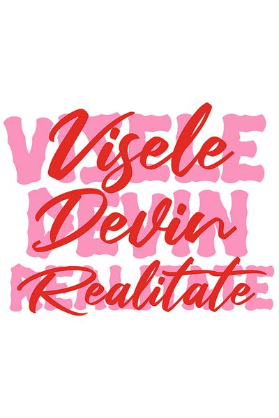 StoryGift Romania Sticker Autocolant 70CM cu Design Colorat Complex Text In Limba Roamna Visele Devin Realitate