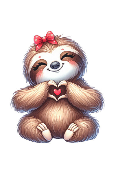 StoryGift Romania Sticker Autocolant 70CM cu o femela sloth/lenesa care face ...