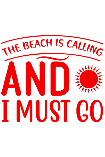 StoryGift Romania Sticker Exterior cu ilustratie in care apar soarele si textul "The beach is calling and I