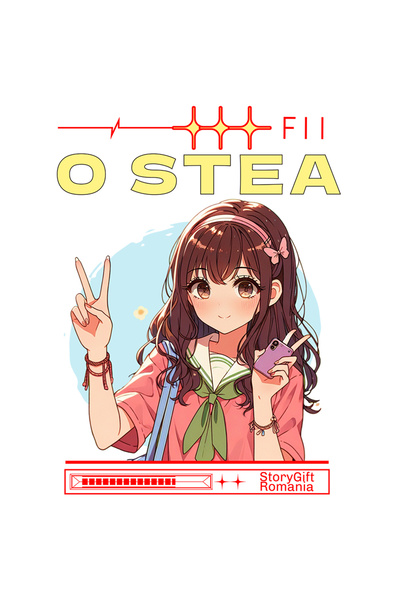 StoryGift Romania Sticker Autocolant 70CM Adeziv Fii o stea fata anime, semnu...