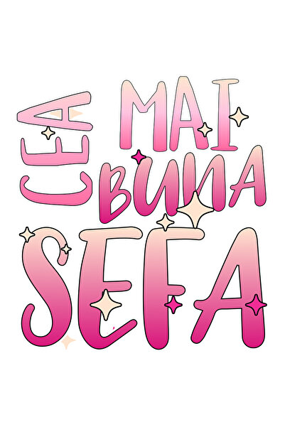 StoryGift Romania Sticker Autocolant 70CM Adeziv cea mai buna sefa, munca, pa...