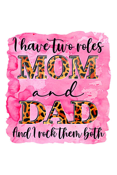 StoryGift Romania Sticker Adeziv 90CM cu mesajul "I have two roles: Mom and d...
