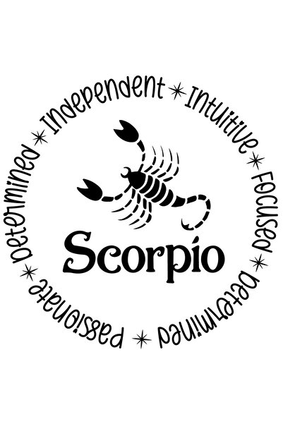 StoryGift Romania Sticker Adeziv 90CM cu zodia Scorpion, ilustratie, zodie, a...