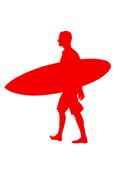 StoryGift Romania Sticker Adeziv 90CM Exterior pentru pasionatii de surfing - valuri placa , Vinyl Rosu, 90 cm