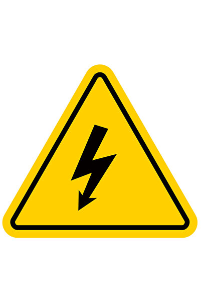 StoryGift Romania Sticker Adeziv 90CM Cu Semn, Pericol, Electrocutare, Fulger, cu Margini Albe, PVC Vinyl 90 cm