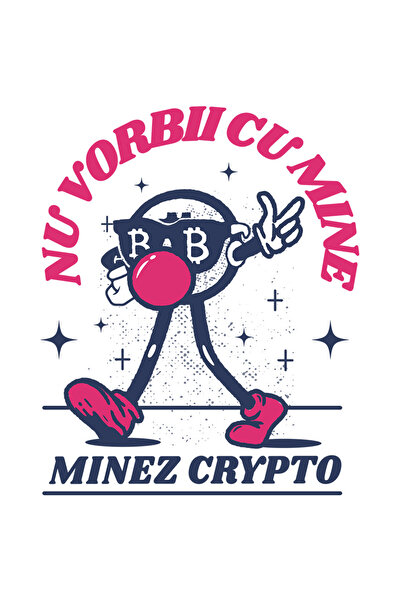 StoryGift Romania Sticker Eticheta 40CM Cu Mesaj Nu Vorbii Cu Mine Minez Crypto, Investitii, Monede Virtuale, Iu