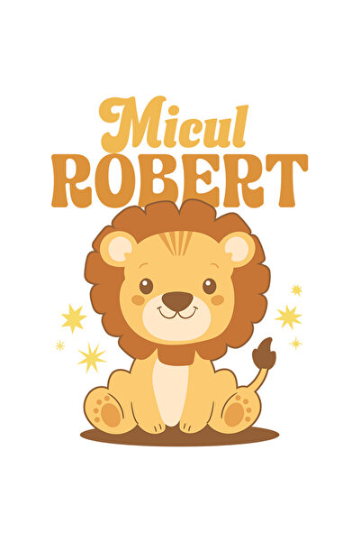 StoryGift Romania Sticker Eticheta 40CM cu Animal Leu Vesel Animat Text In Li...