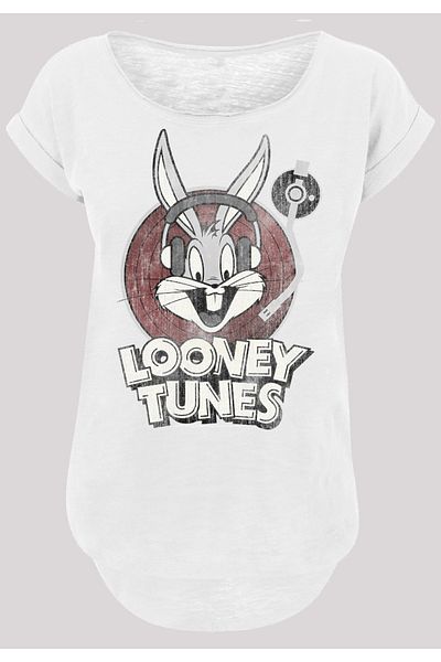 F4NT4STIC Damen Looney Tunes Bugs Bunny mit langem Slub-T-Shirt