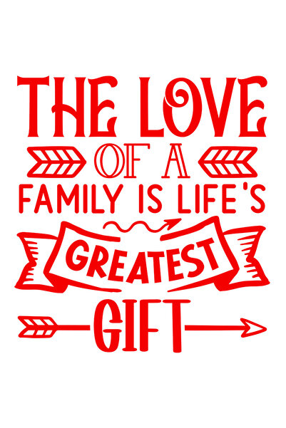 StoryGift Romania Sticker Exterior cu mesajul "Iubirea unei familii este cel mai mare cadou al vietii" , Vin