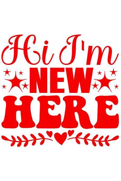 StoryGift Romania Sticker Autocolant 70CM Exterior pentru cei care sunt noi intr-un loc cu textul "Hi, I'm new h