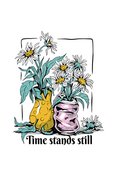 StoryGift Romania Sticker Autocolant 70CM Cu Mesaj In Engleza Time Stands Sti...