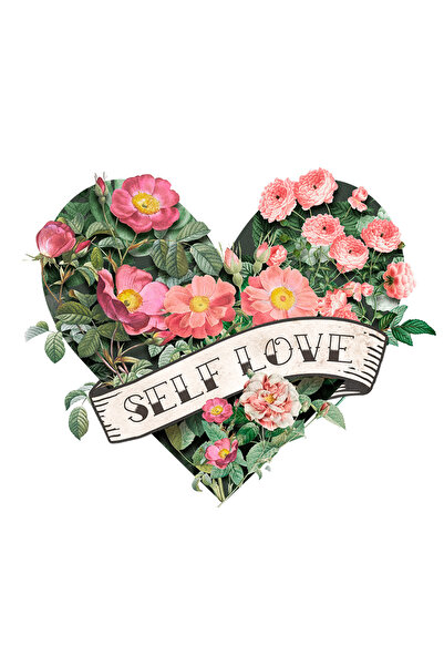 StoryGift Romania Sticker Eticheta 40CM Cu Inima Inflorita, Flori Roz, Text I...