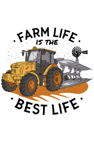 StoryGift Romania Sticker Adeziv 90CM Personalizata pentru Fermieri, Tractor, Ferma, cu Mesajul in Engleza Farm