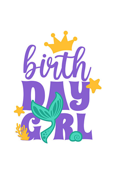 StoryGift Romania Sticker Adeziv 90CM CuText in Engleza Birthday Girl, Zi de ...