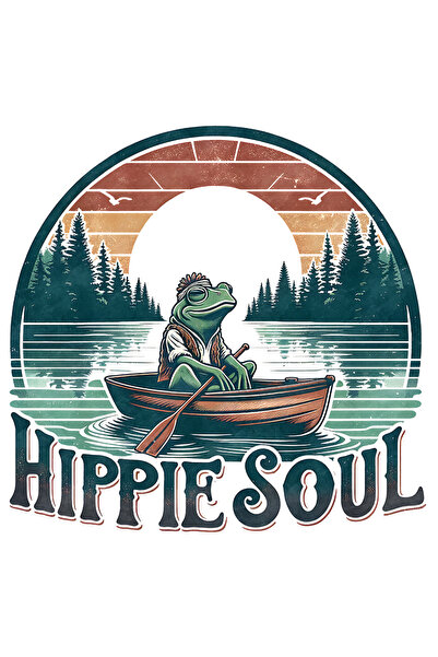 StoryGift Romania Sticker Autocolant 70CM cu mesajul "Hippie soul", stilul hi...