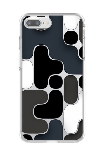 Dali Design حافظة شفافة متوافقة مع هاتف iPhone 7 Plus مع تصميم ورق جدران شفاف 1