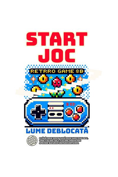 StoryGift Romania Sticker Adeziv Joc Video Start Joc. Lume Deblocata Copii Cu Margini Albe, Pvc Vinyl 90 Cm